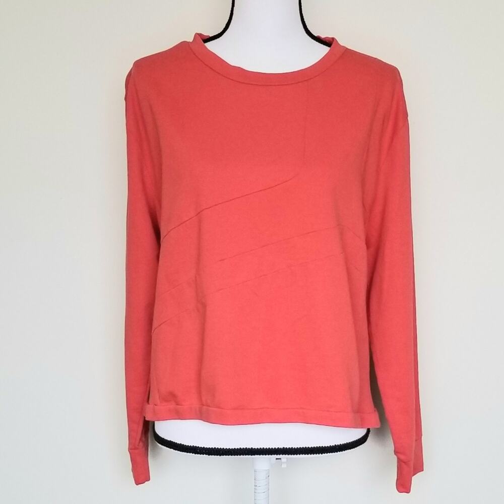 Puma Pullover Crew Neck Sweatshirt Coral Size Large